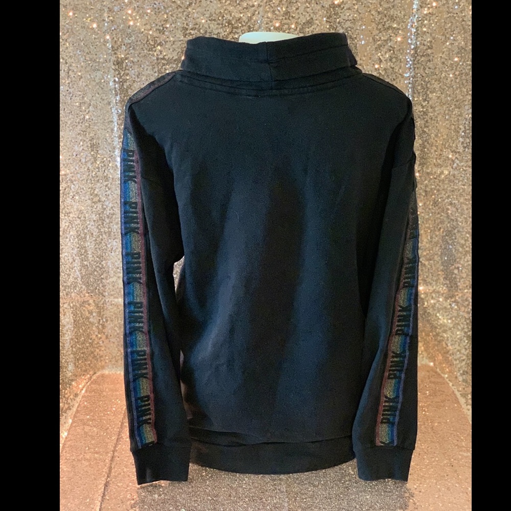 ✨✨PINK Cowl Neck Flip Bling Pullover Sweatshirt ✨✨ - Picture 9 of 11